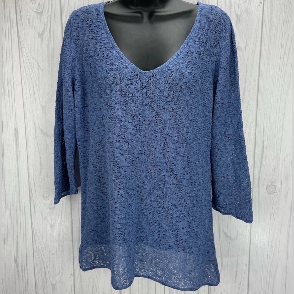 Coldwater Creek periwinkle blue loose knit sweater size M (10-12)